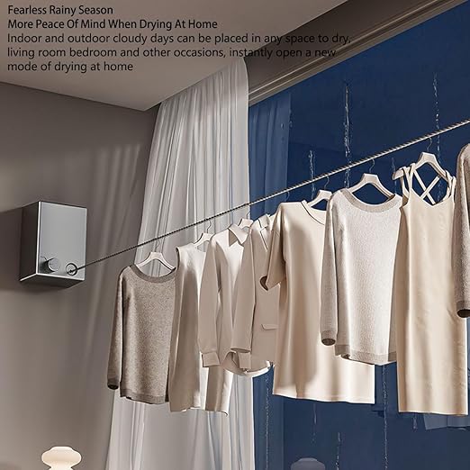 SOUQ AL SM™Retractable and Invisible Clothesline – حبل غسيل قابل للسحب وغير مرئي